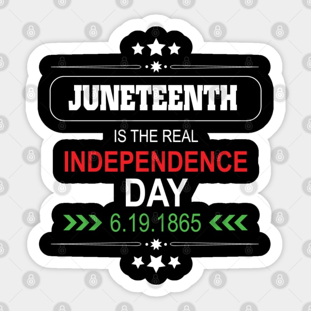 Juneteenth, Independence Day, Black History, Freedom Day, 1865 Sticker by UrbanLifeApparel
